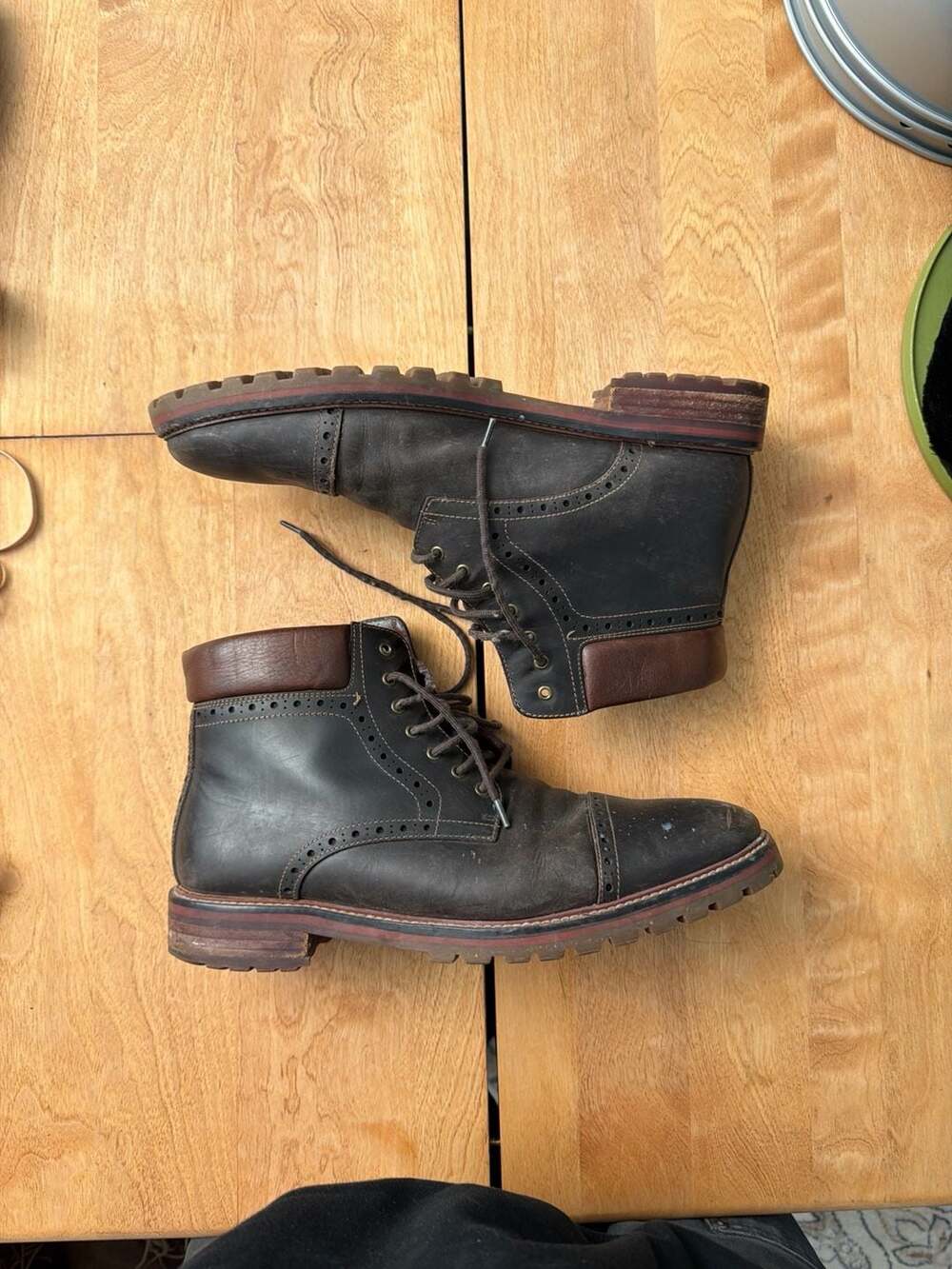 Warfield & Grand Presidio Brown Leather Cap Toe Wingtip Boots Size 12